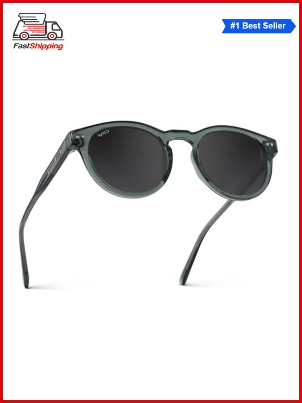 ✨WearMe Pro Polarized Round Sunglasses Acetate UV400 Glare-Free Women's